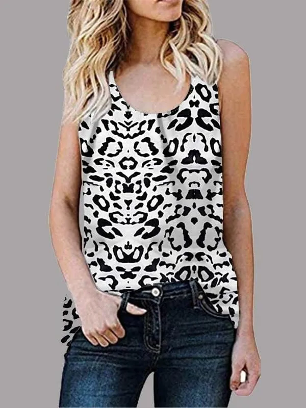Casual Leopard Print Tank Top
