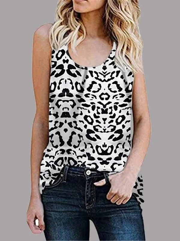 Casual Leopard Print Tank Top