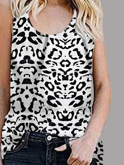 Casual Leopard Print Tank Top