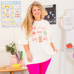 Learning Is Fun Boyfriend Tee, Ivory