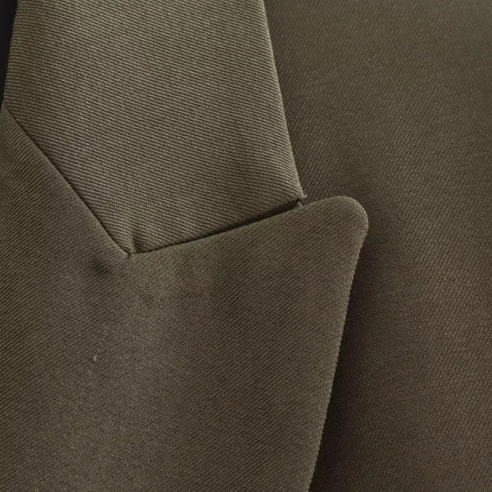 PB&ZA2024 autumn new women's fashionable and casual temperament versatile solid color lapel long sleeved suit jacket