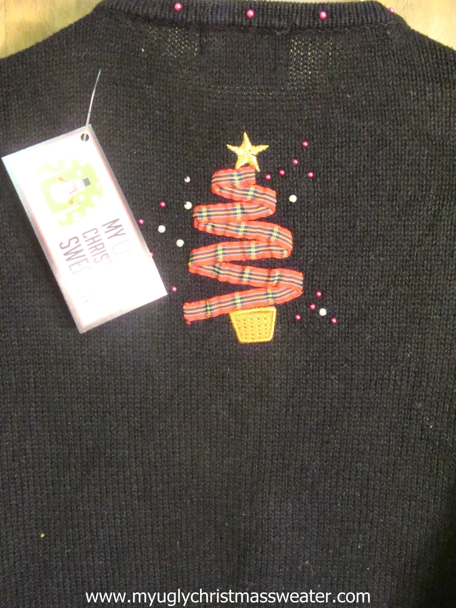 Ribbon Xmas Trees Christmas Party Sweater