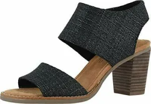 TOMS Black Cutout Sandals