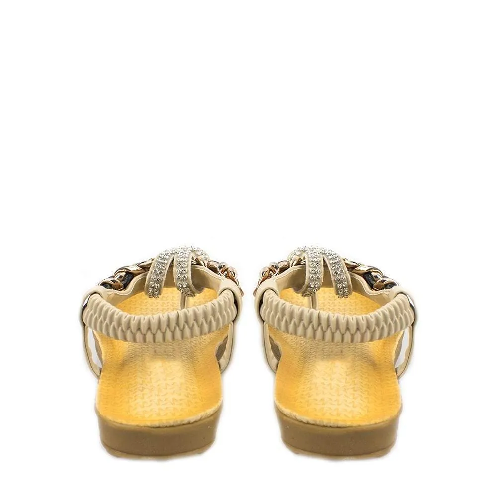 Verena Elastic Twist Strap Toe Post
