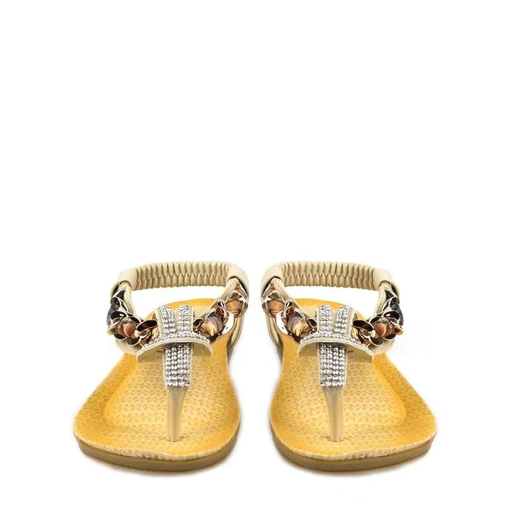 Verena Elastic Twist Strap Toe Post