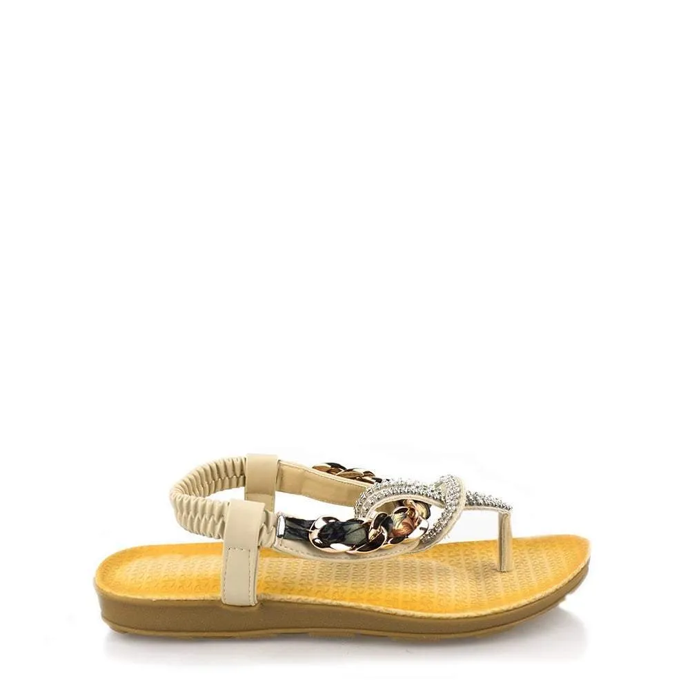 Verena Elastic Twist Strap Toe Post