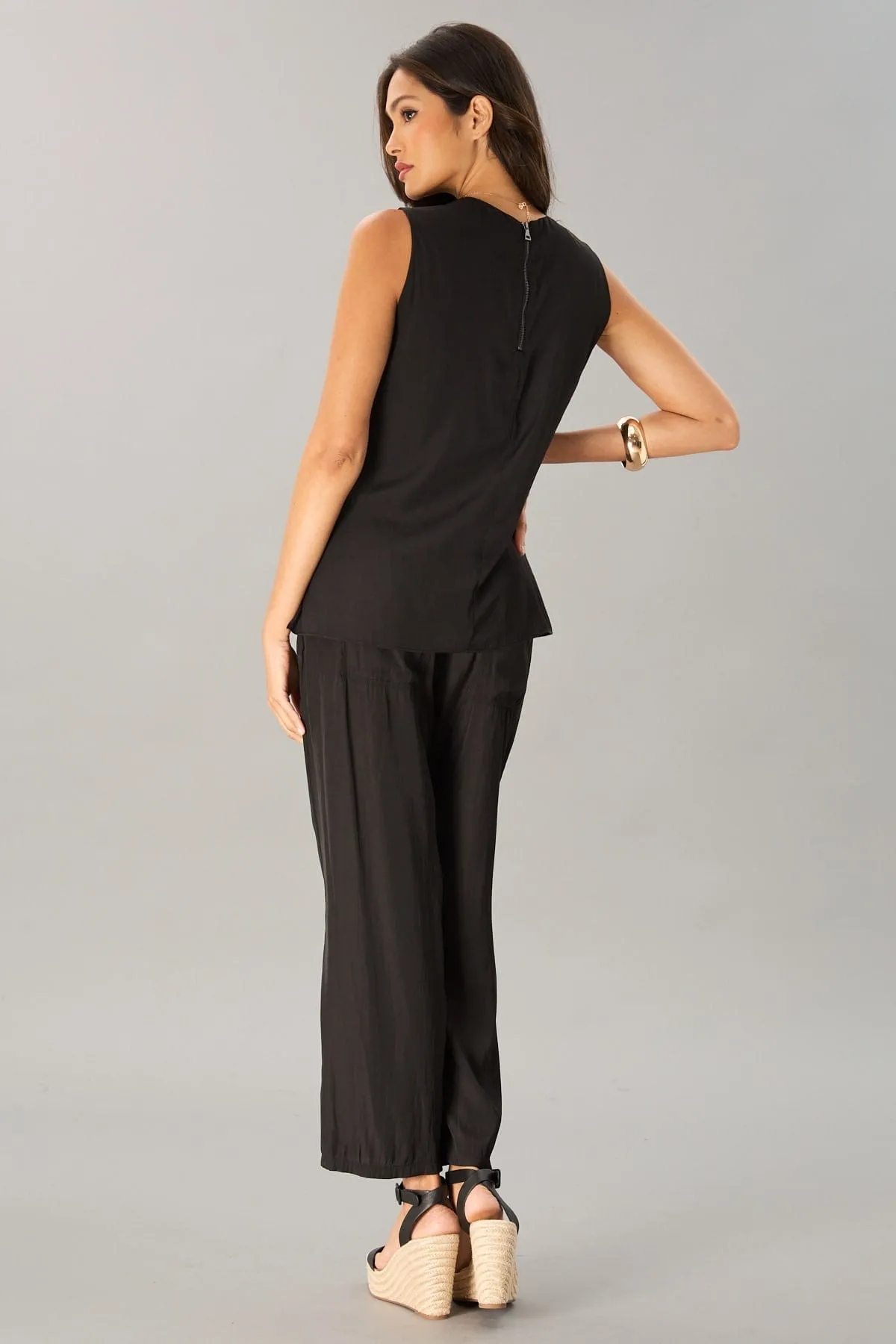 Zip-Back Tank Top