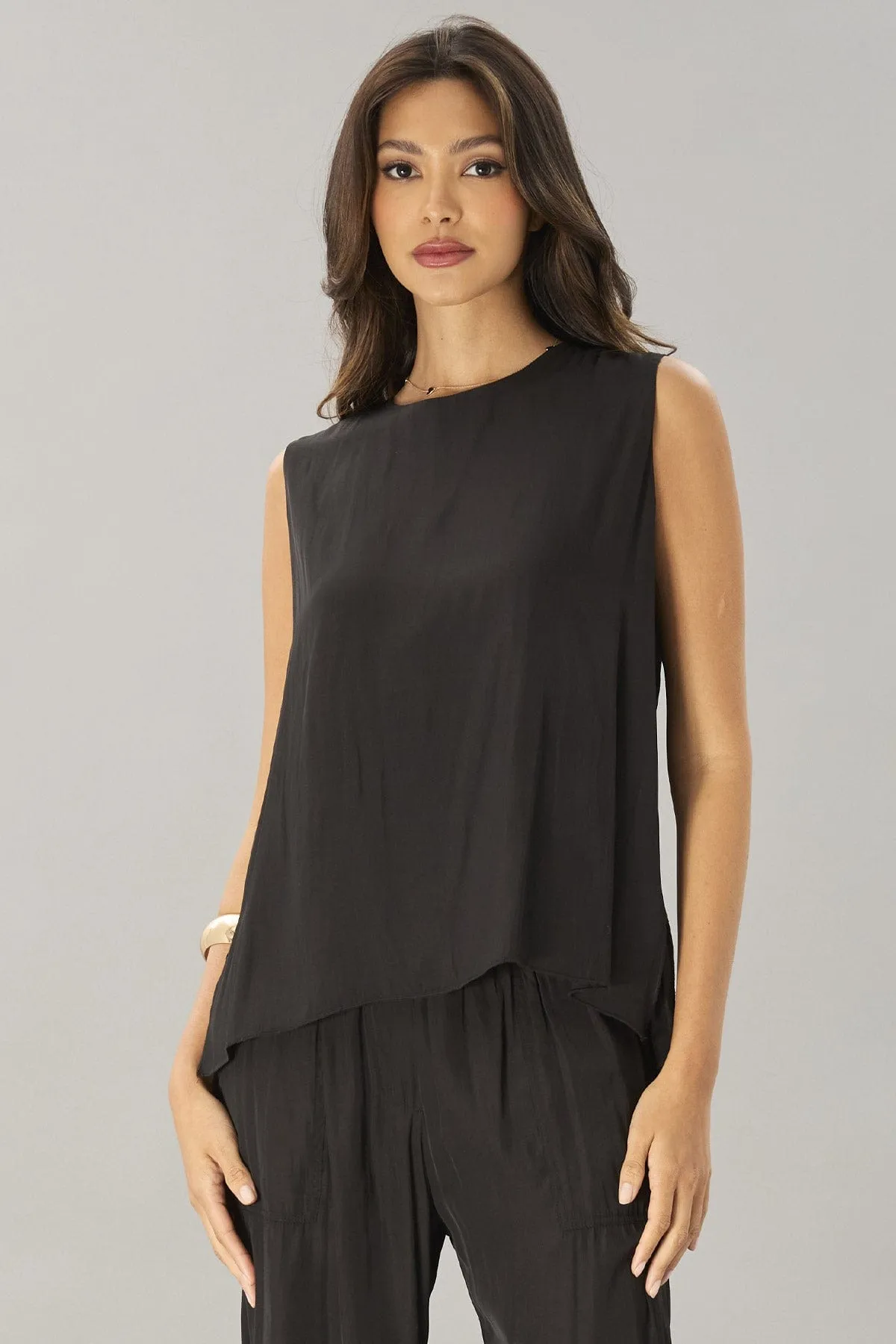 Zip-Back Tank Top